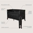 Lionelo, Ellen, łóżeczko turystyczne z funkcją dostawki, 3w1, black