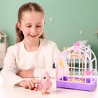Little Live Pets, Mój Prawdziwy Ptaszek, Rosie, ćwierkający ptaszek w klatce, zabawka interaktywna, różowy