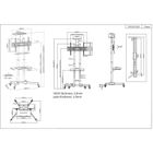 Manhattan, stojak mobilny do TV, LED/LCD/PDP 37-70 cali