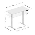 Mark Adler, Leader 6.9 White, biurko elektryczne, regulowane, 120 cm