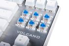 Modecom, Volcano Lanparty, Pudding Edition, klawiatura mechaniczna, biała RGB, niebieski przełącznik