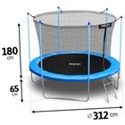 Neo-Sport, trampolina ogrodowa z siatką wewnętrzną, 312 cm