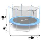 Neo-Sport, trampolina ogrodowa, z siatką wewnętrzną i drabinką, 13ft/404 cm