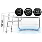 Neo-Sport, trampolina ogrodowa z siatką wewnętrzną i drabinką, 14ft/435 cm