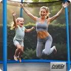 Neo-Sport, trampolina ogrodowa z siatką wewnętrzną i drabinką, 6ft/183 cm
