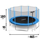 Neo-Sport, trampolina ogrodowa, z siatką zewnętrzną i drabinką, 15ft/465 cm