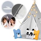 Nukido, namiot tipi dla dzieci ze światełkami, szary