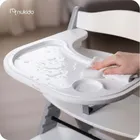 Nukido, Nelo, drewniane krzesełko do karmienia, szaro-białe