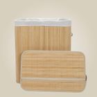 Nuxio, Arvi, bambusowy kosz na pranie, 2-komorowy, 100l