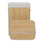 Nuxio, Luva, bambusowy kosz na pranie z pokrywą, 80l