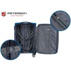 Peterson, walizka, średnia, granatowo-czerwona, 68 cm