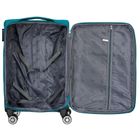 Peterson, walizka, średnia, turkusowo-różowa, 68 cm