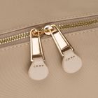 Plecak miejski, beżowy, skóra ekologiczna, Peterson