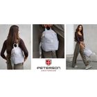 Plecak miejski, szary, skóra ekologiczna, Peterson