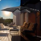 Plonos, parasol ogrodowy, składany, 6 segmentowy, z pokrowcem, 350 cm i lampkami, PL-882