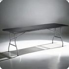 Plonos, stół cateringowy ogrodowy składany, czarny, 244 cm