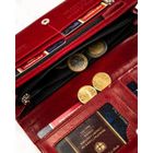 Portfel, czerwony, skórzany, Peterson