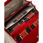 Portfel, czerwony, skórzany, Peterson