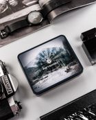 Portfel na karty, czarny, skórzany, RFID, Peterson