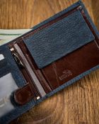 Portfel, niebieski, skórzany, Forever Young