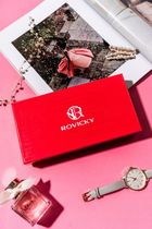 Portfel-piórnik, czerwony, skóra ekologiczna, Rovicky