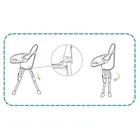 Ricokids, Milo, krzesełko do karmienia ze stolikiem, szare