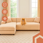 Ruhhy, pokrowiec na kanapę, beżowy, 145-185 cm