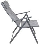 Saska Garden, krzesło ogrodowe z zagłówkiem, 7-pozycyjne, textline, 57-68-106 cm, 2 szt.