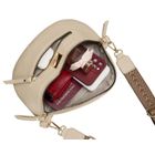 Saszetka na biodro, nerka, jasnobeżowa, skóra ekologiczna, Peterson