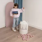 Sipo, Królik, kosz na zabawki XL, premium boucle, zamykany na ściągacz, kremowy