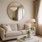 Stilovo, Noor, okrągłe lustro, metalowa rama, 80 cm