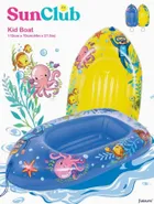 Sun Club, ponton plażowy, żółty, 112-70 cm