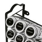 Tadar, Sabores, stojak na przyprawy, 24 pojemniki, 135 etykiet, lejek, szczotka, pisak