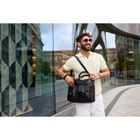 Torba na laptopa, czarna, skórzana, 13,3", Peterson