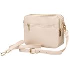 Torebka listonoszka, beżowa, skóra ekologiczna, Peterson