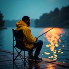 Trizand, stolik wędkarski + dwa krzesła