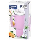 Vilde, kubek termiczny z uchwytem, stalowy, różowy, 1,2l
