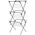 Vilde, suszarka na pranie metalowa, czarna pionowa, 61-58-136 cm