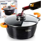 Vilde, Terruna Aroma, garnek ze szklaną pokrywką, granitowy, 28 cm, 5,8l