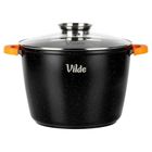 Vilde, Terruna Aroma, garnek ze szklaną pokrywką, granitowy, 28 cm, 9,7l