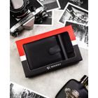 Zestaw prezentowy: Portfel, Brelok, czarny, skóra ekologiczna, Rovicky