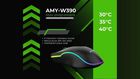 Activejet, podgrzewana mysz przewodowa, USB AMY-W390, 30°C / 35°C / 40°C