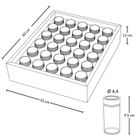 Aromelio, Palette, bambusowy organizer na przyprawy z montażem do ściany, 30 słoiczków, 4,5-9 cm