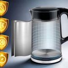 Berdsen, czajnik elektryczny, czarno-srebrny, 1,7l, BD-71