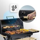 Berdsen, grill węglowy, ogrodowy, beczka z kominem, półki + termometr + popielnik, czarny, BD-895