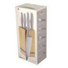 Berlinger Haus, Taupe, zestaw noży w bloku bambusowym