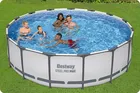 Bestway, basen stelażowy z pompą filtrującą i akcesoriami, okrągły, 122-457cm, zestaw 18w1