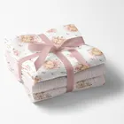 Bocioland, pieluszki muślinowe, marszczone, różowe, 70-70 cm, 3 szt.