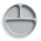 Bocioland, silikonowy talerzyk z przyssawkami i przegródkami, jasny szary