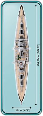 Cobi, Small Army, World of Warships, Battleship Bismarck, klocki, 1974 elementy